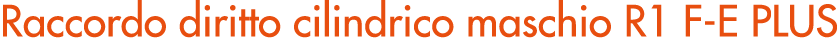 Raccordo diritto cilindrico maschio R1 F E PLUS