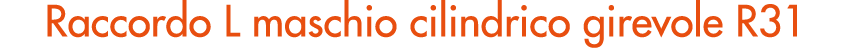 Raccordo L maschio cilindrico girevole R31