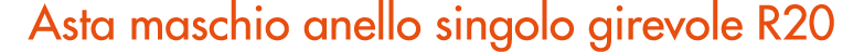 Asta maschio anello singolo girevole R20