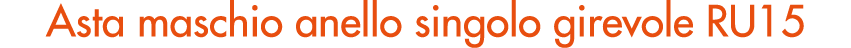 Asta maschio anello singolo girevole RU15