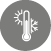 Termometro con simboli di sole e fiocco di neve che rappresentano temperature calde e fredde su sfondo grigio. Descrizione generata da AI