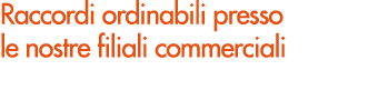 Raccordi ordinabili presso le nostre filiali commerciali