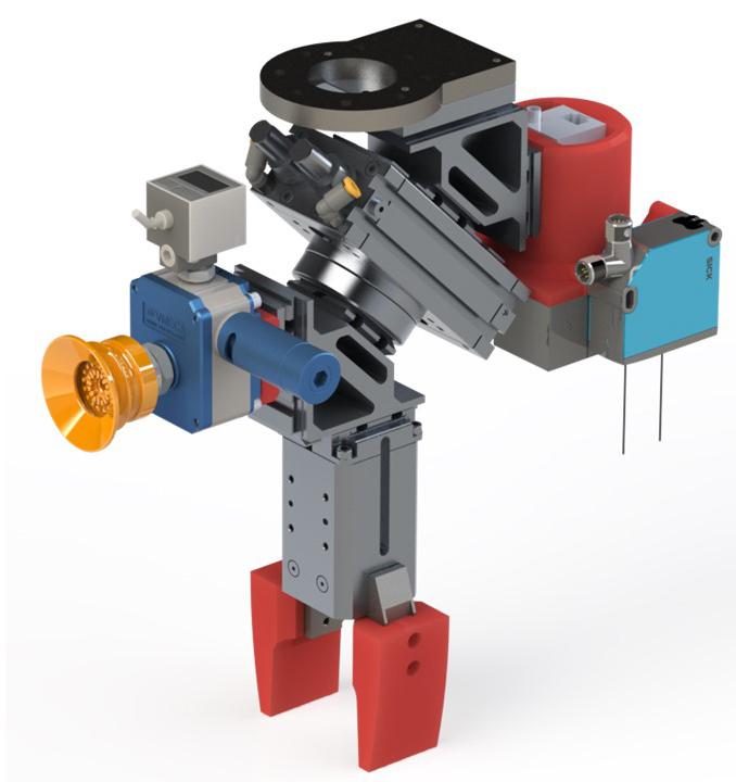 Rotary actuator R3K + Bracket + Gripper P1K + vacuum unit