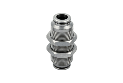 Automatic fittings in unleaded brass Series F-E, tubes from &Oslash; 4 to 10 mm, threads from M5 to 1/2&rdquo;